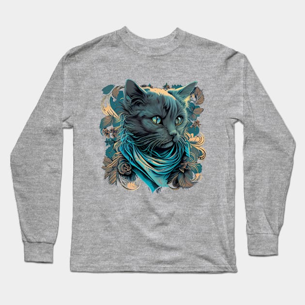 cat artwork Long Sleeve T-Shirt by Mailson